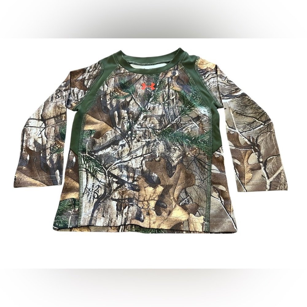 Under Armour Kids Camo Rashguard - Green and Brown